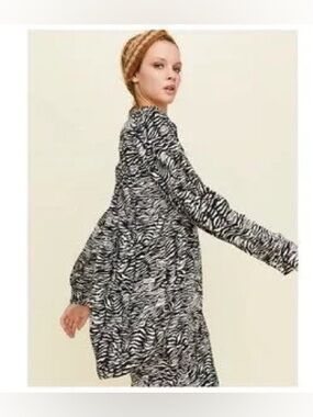 Little Moon Black & White Zebra dress